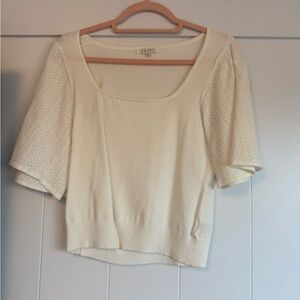 Z Supply Cream Knit Blouse